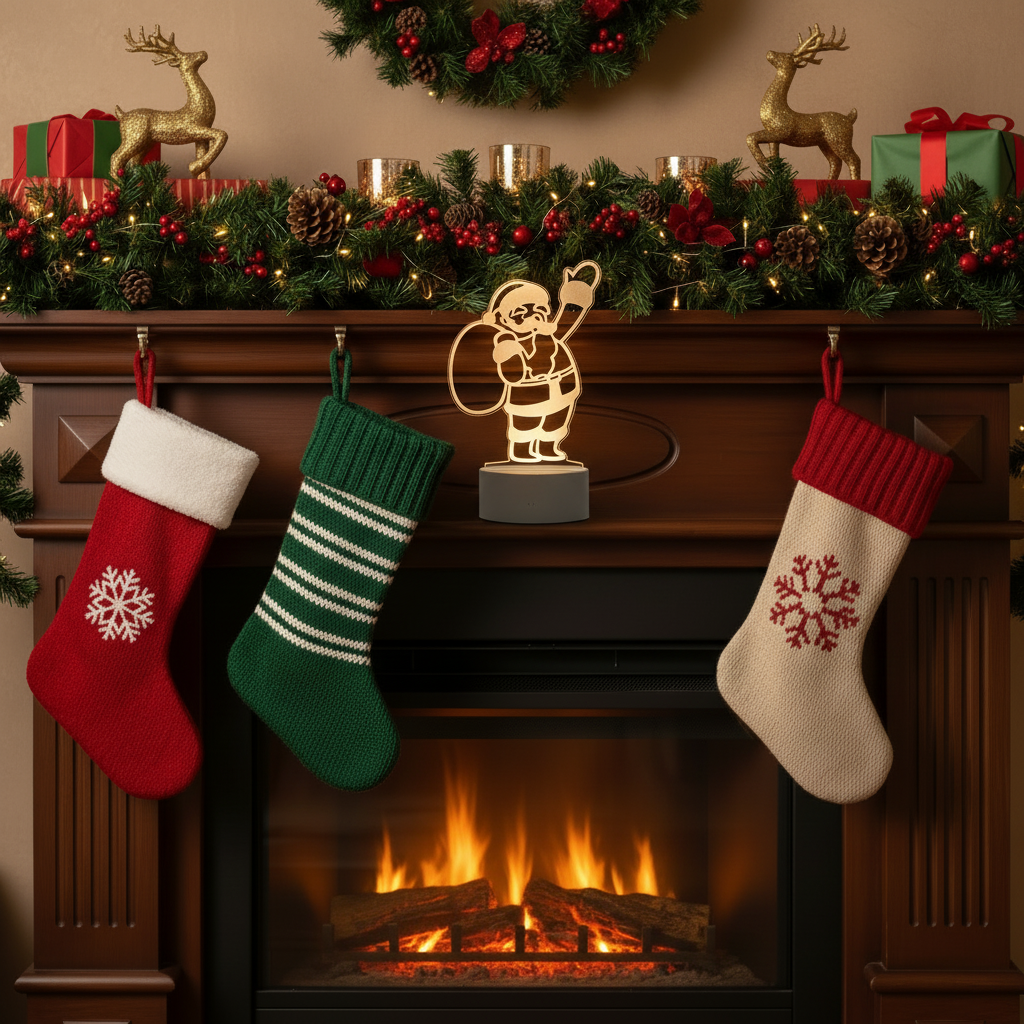 Lampe 3D Pere Noel Veilleuse de rêve