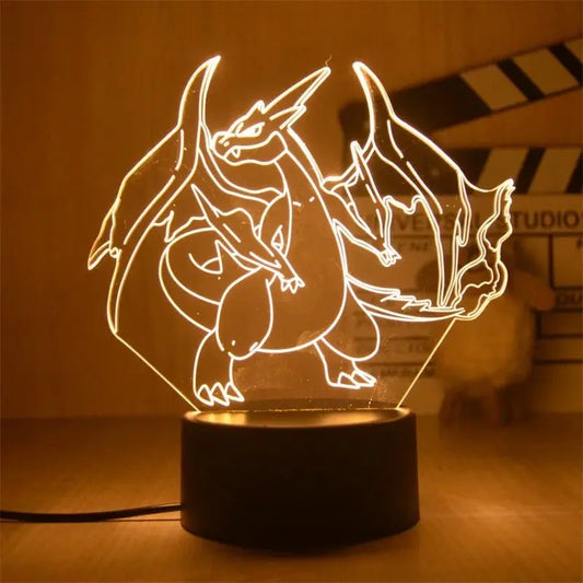 Veilleuse de rêve | Lampe 3D Pokemon | Dracaufeu