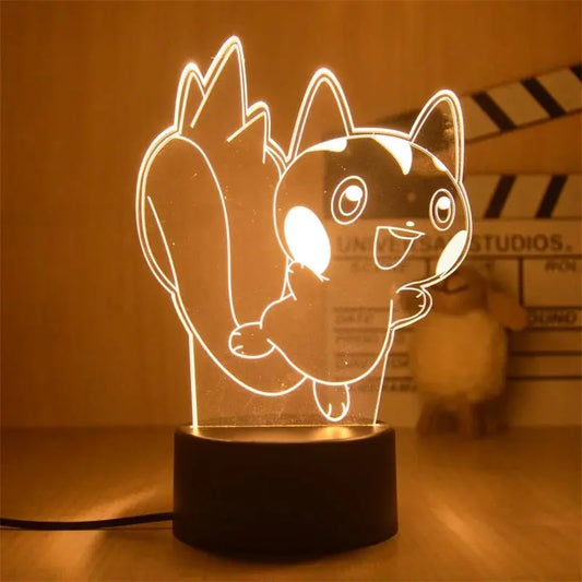 Veilleuse de rêve | Lampe 3D Pokémon | Pachirisu