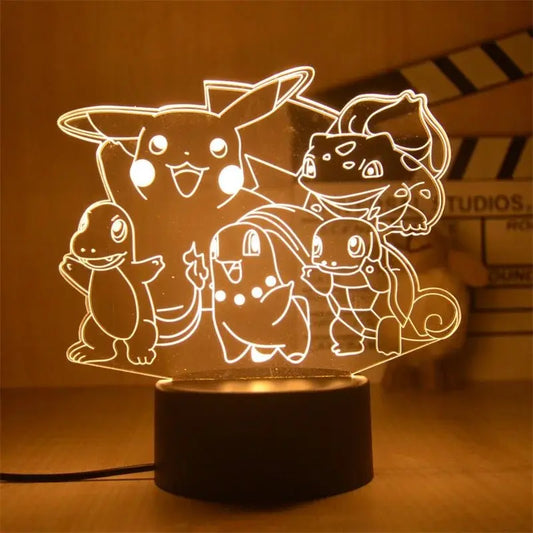 Veilleuse de rêve | Lampe 3D Pokémon | Starters