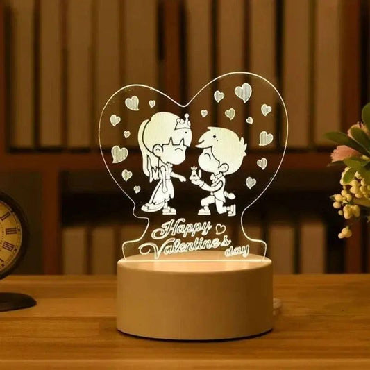 Lampe 3D Saint Valentin - Veilleuse de rêve 
