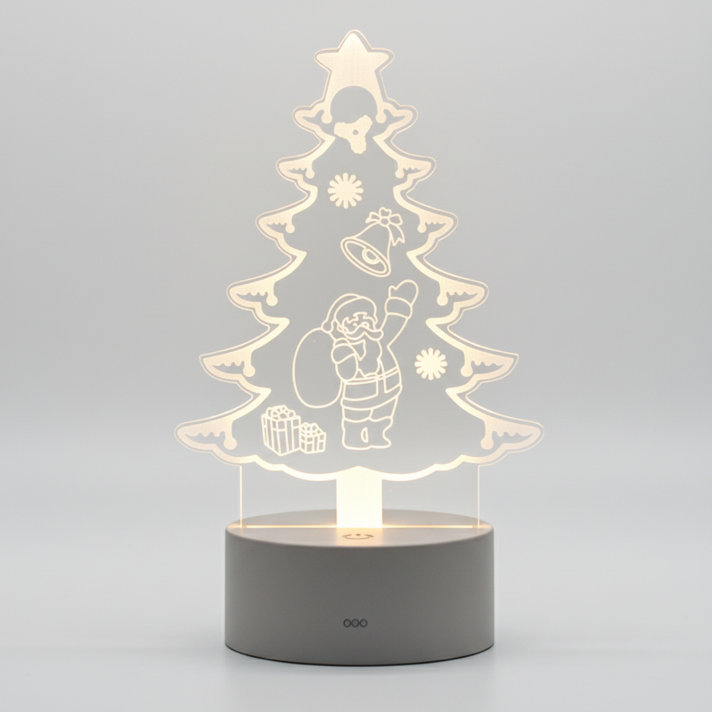 Lampe 3D Sapin Noel Veilleuse de rêve