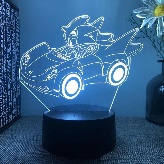 Lampe 3D Sonic En Voiture - Veilleuse de rêve 