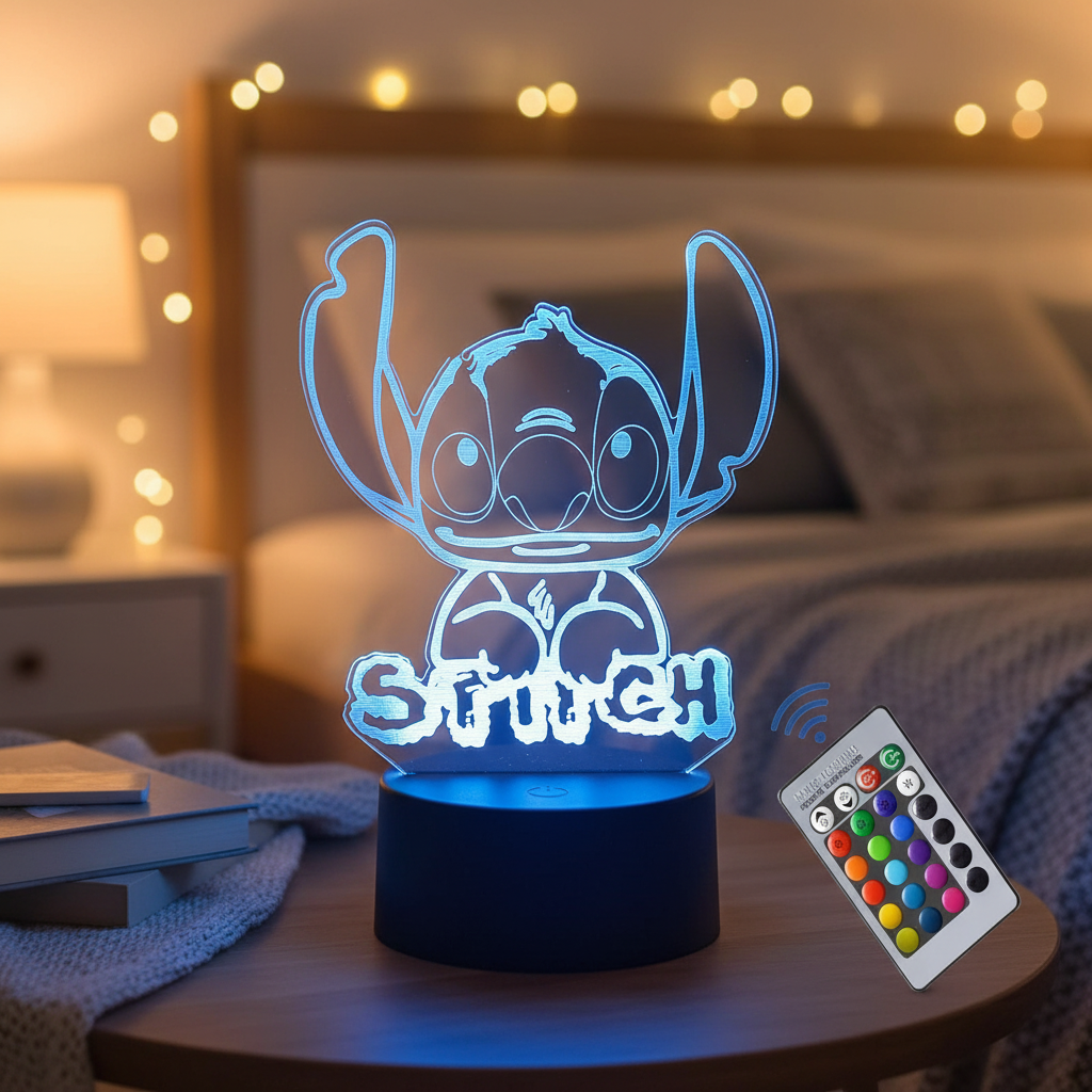 Lampe 3D Stitch Veilleuse de rêve