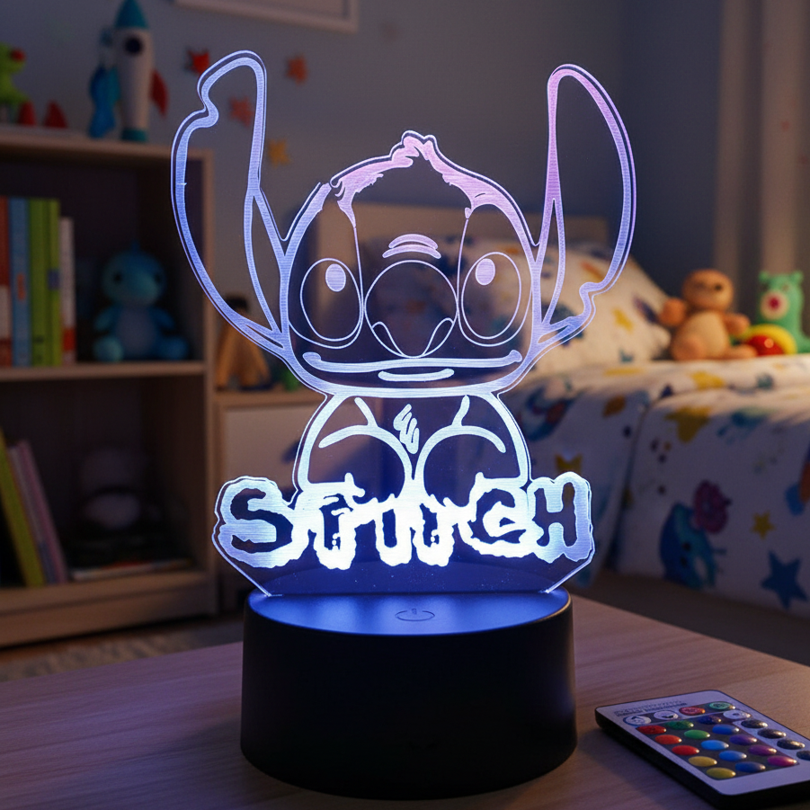 Lampe 3D Stitch Veilleuse de rêve