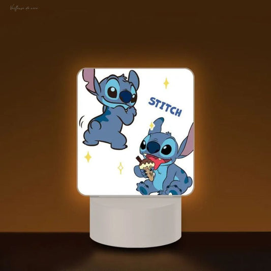 Disney Anime Lilo & Stitch Cartoon Stitch LED Lamp Kids Kawaii Bedside Night Lamp Table Lamp Bedroom Decoration Surprise Gift Veilleuse de rêve