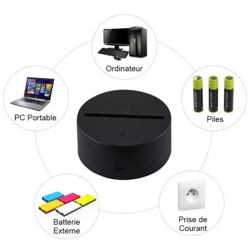 Lampe Led 3D Support USB