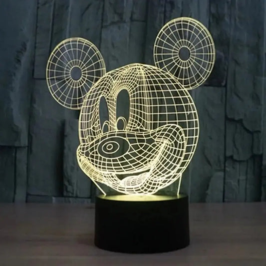 Veilleuse de rêve | Lampe 3D | Tête Mickey