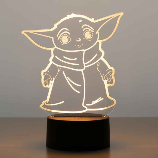 veilleuse LED 3D Yoda éclairage vert Maître Jedi