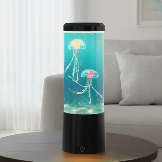 Lampe décorative méduse aquarium effet hypnotique avec télécommande 16 couleurs