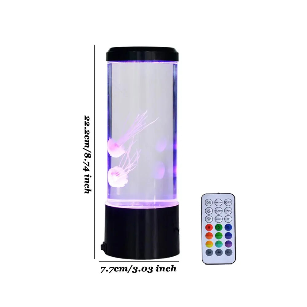 Aquarium Light with Remote Control 8 Colors LED Jellyfish Lamp Home Decoration Lights Atmosphere Lights Home Pet Supplies Veilleuse de rêve