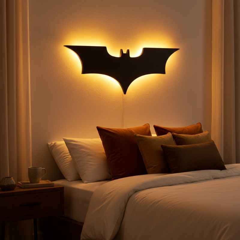 Veilleuse Batman chauve-souris lampe de chevet 6 modes lumineux