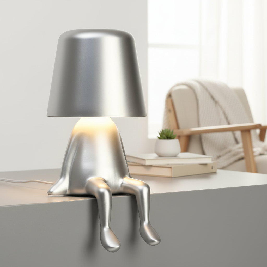 Lampe Bonhomme Design Assis Repos Veilleuse de rêve