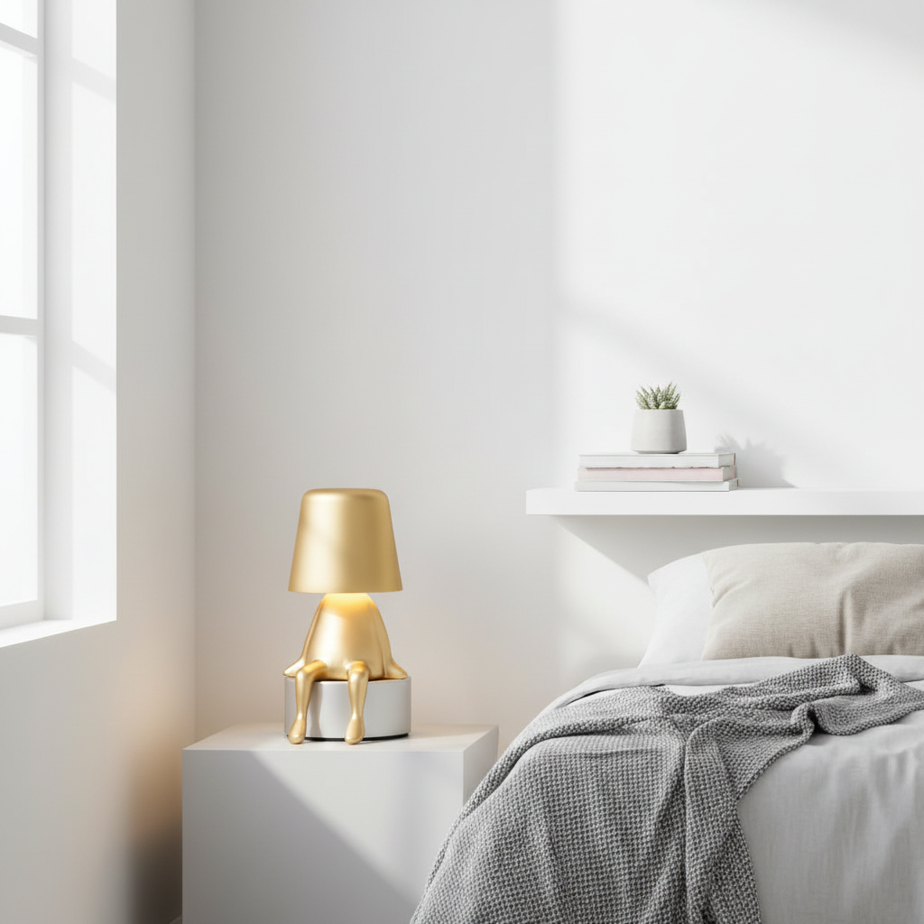 Lampe Bonhomme Design Assis Repos Veilleuse de rêve