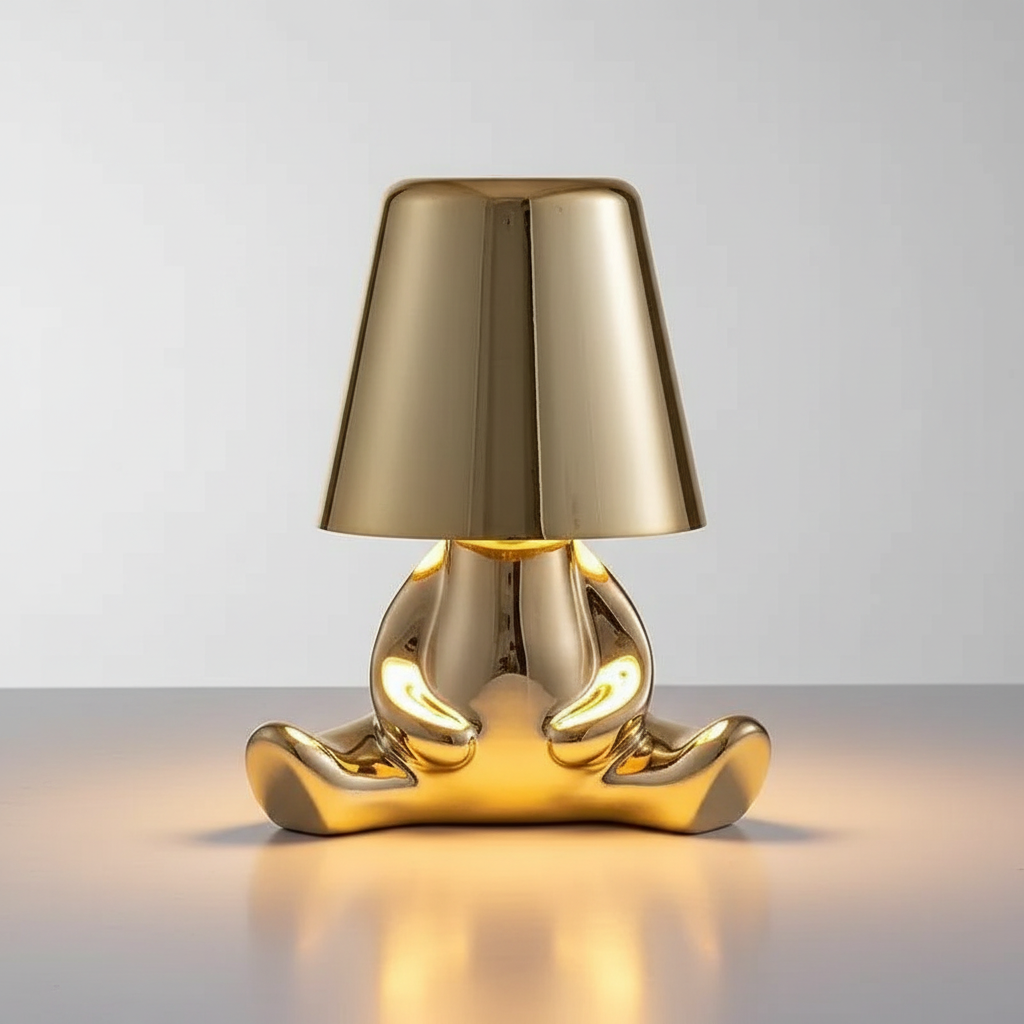 Lampe Bonhomme Design Doré Veilleuse de rêve