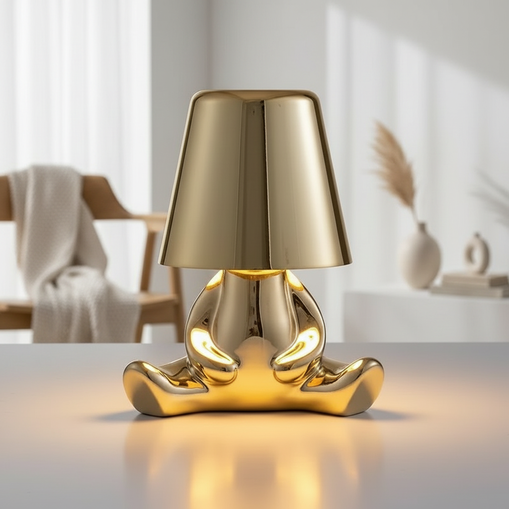 Lampe Bonhomme Design Doré Veilleuse de rêve
