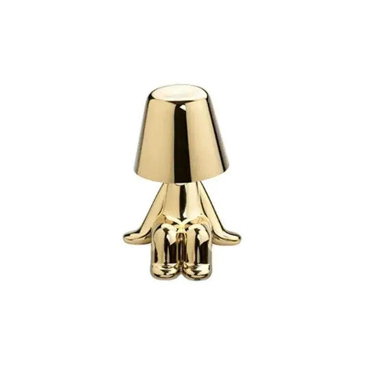 Lampe Bonhomme Design Doré Genou Pliée - Veilleuse de rêve