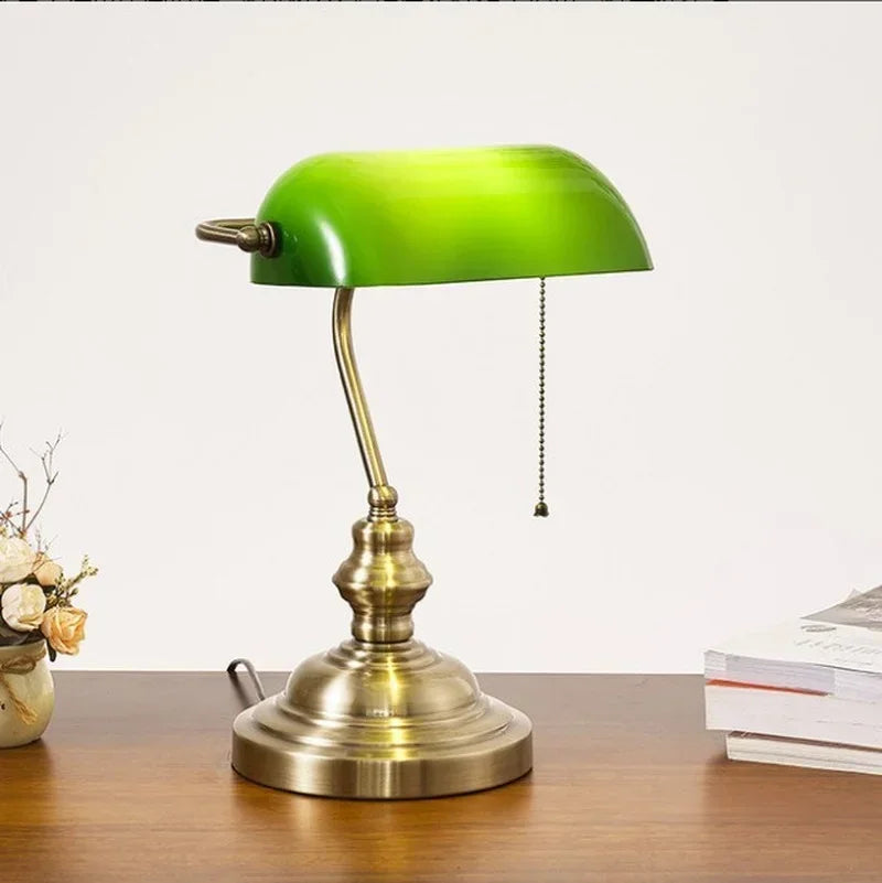 Lampe De Bureau Banquier Verte