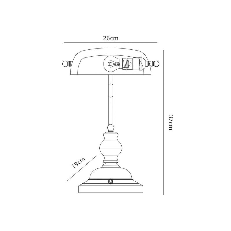 Lampe Bureau Banquier Dimension