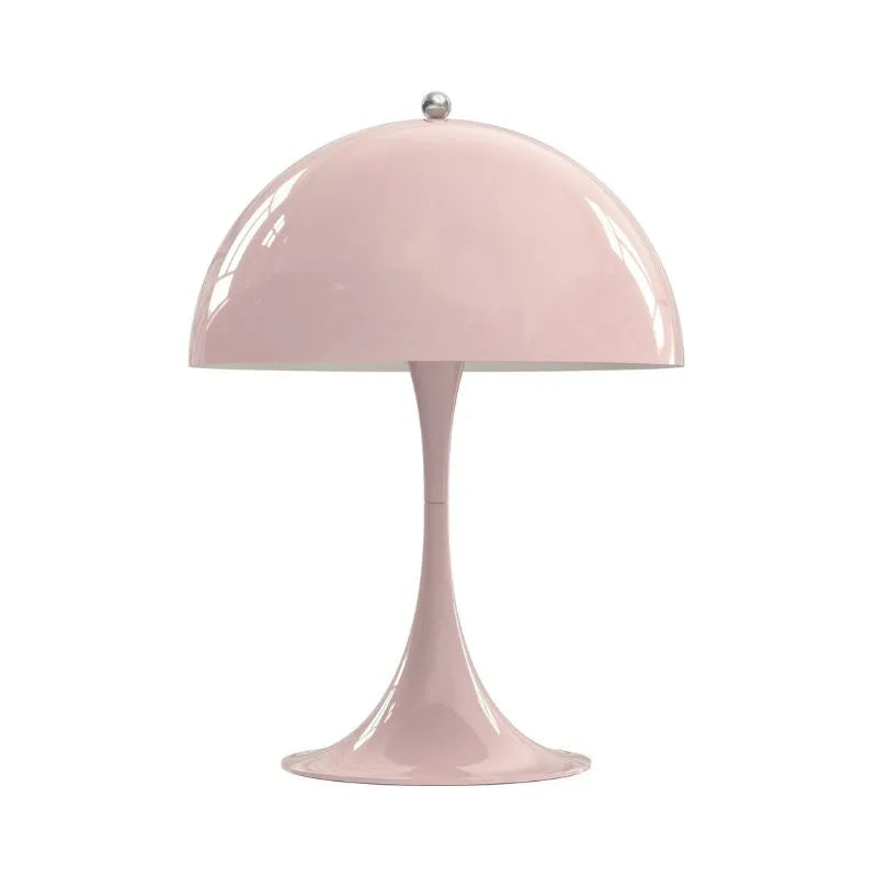 lampe a poser champignon rose fond blanc