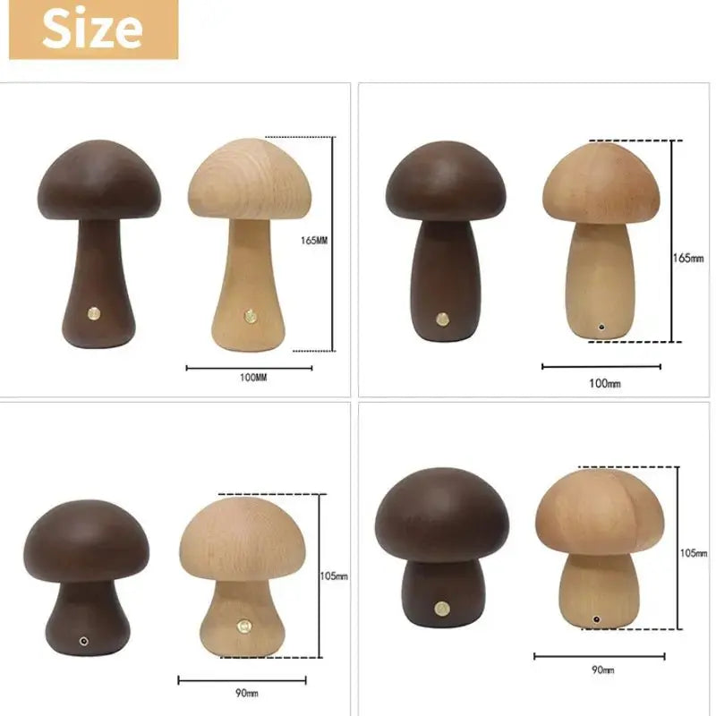 Veilleuse de rêve  Lampe Champignon | Tactile en Bois Mignon Veilleuse de rêve Lampe De Chevet Bois Lampe de chevet design Veilleuse Champignon