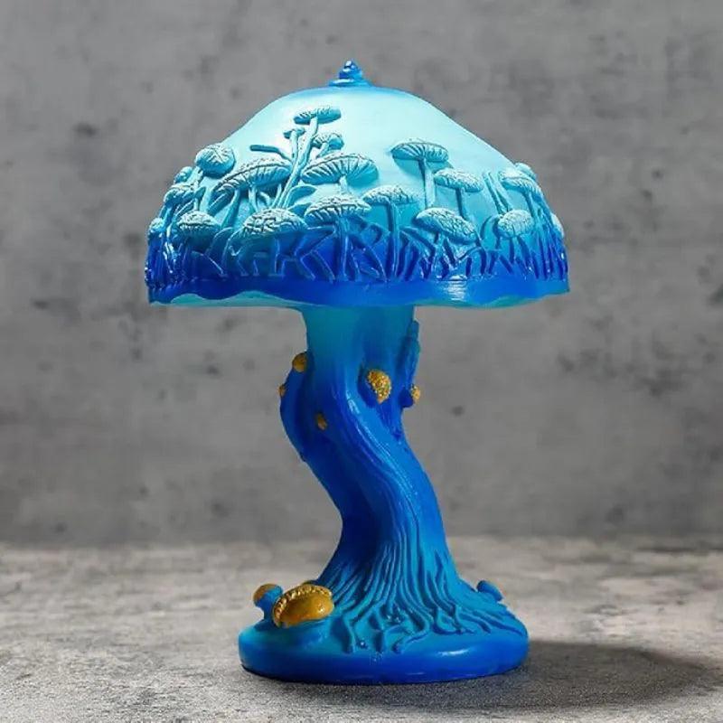 Lampe Champignon Design Bleu - Veilleuse de rêve 