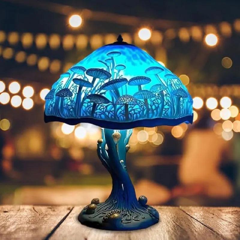 Lampe Champignon Design Bleu - Veilleuse de rêve 