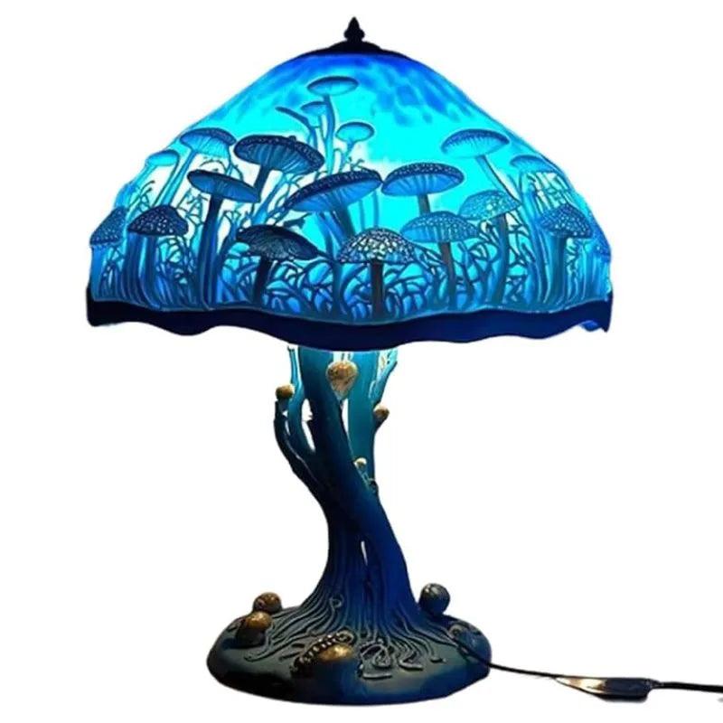 Lampe Champignon Design Bleu - Veilleuse de rêve 