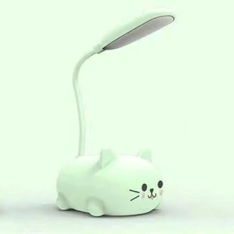 lampe chat design vert fond blanc