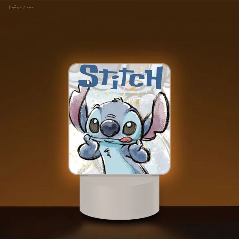 Disney Anime Lilo & Stitch Cartoon Stitch LED Lamp Kids Kawaii Bedside Night Lamp Table Lamp Bedroom Decoration Surprise Gift Veilleuse de rêve