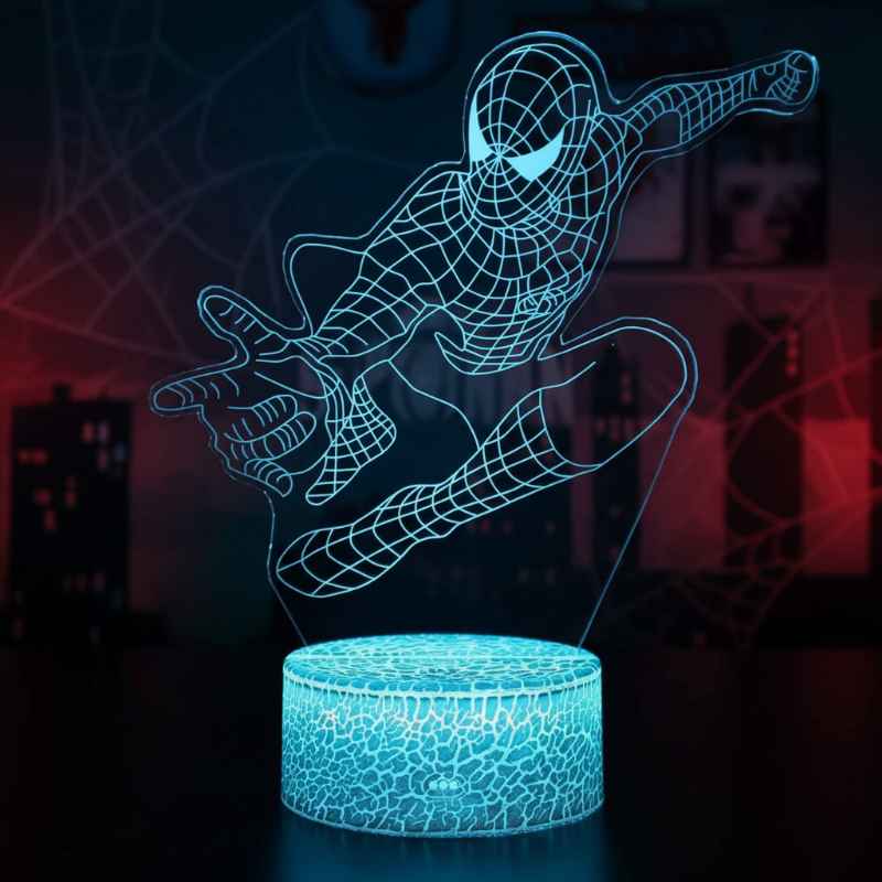 Veilleuse Spiderman 3D En Saut