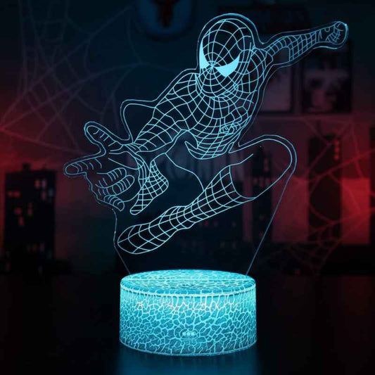 Veilleuse Spiderman 3D En Saut
