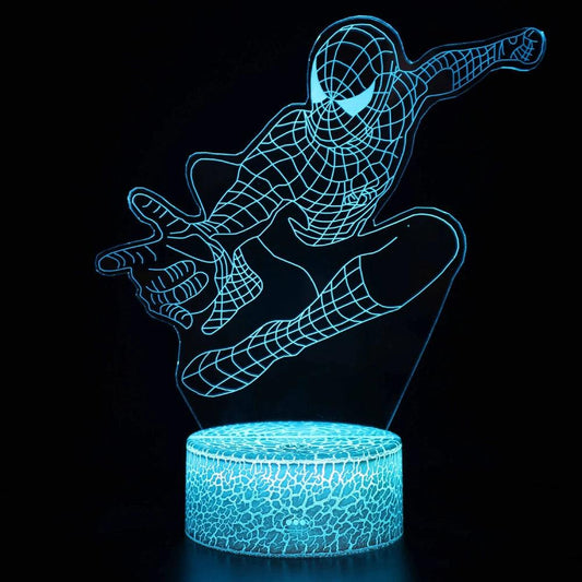 Lampe Chevet Garcon 3D Spiderman - Veilleuse de rêve 