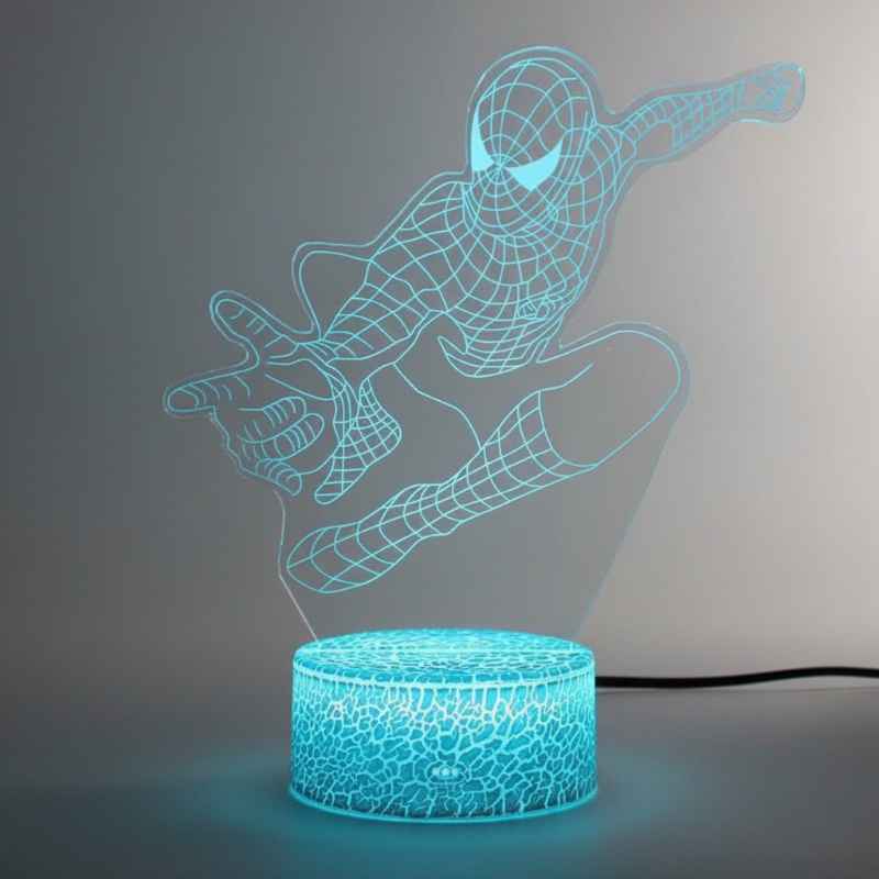 lampe veilleuse spiderman 3d en action