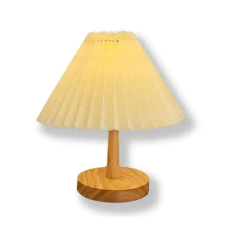 Lampes à poser Plissé Crème Fond Blanc