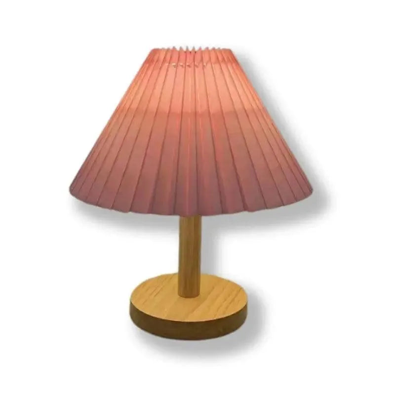 Lampe De Table Plissée LED Khaki Fond Blanc