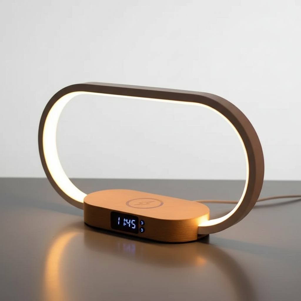 Lampe Chevet Tactile Sans Fil et Réveil Veilleuse de rêve