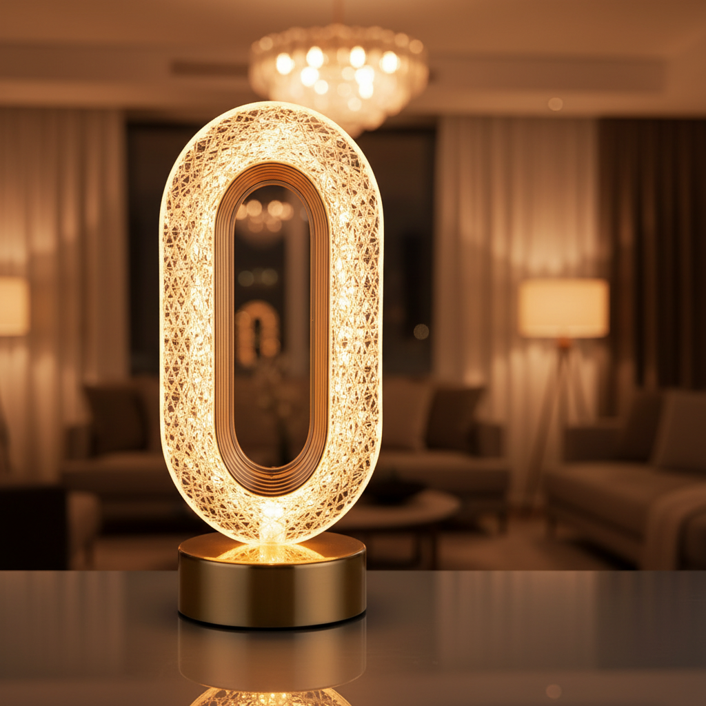 Lampe Cristaux Ovale Veilleuse de rêve