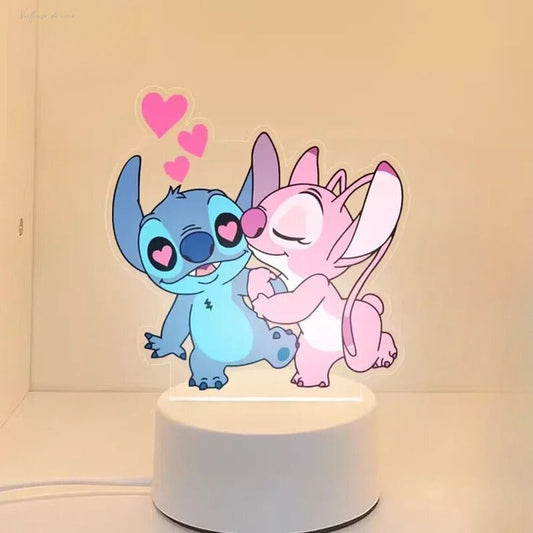 Disney Stitch Night Light Cartoon Cute Ornaments Night Light Bedside Lamp Desk Lamp Child Birthday Gift Party Veilleuse de rêve