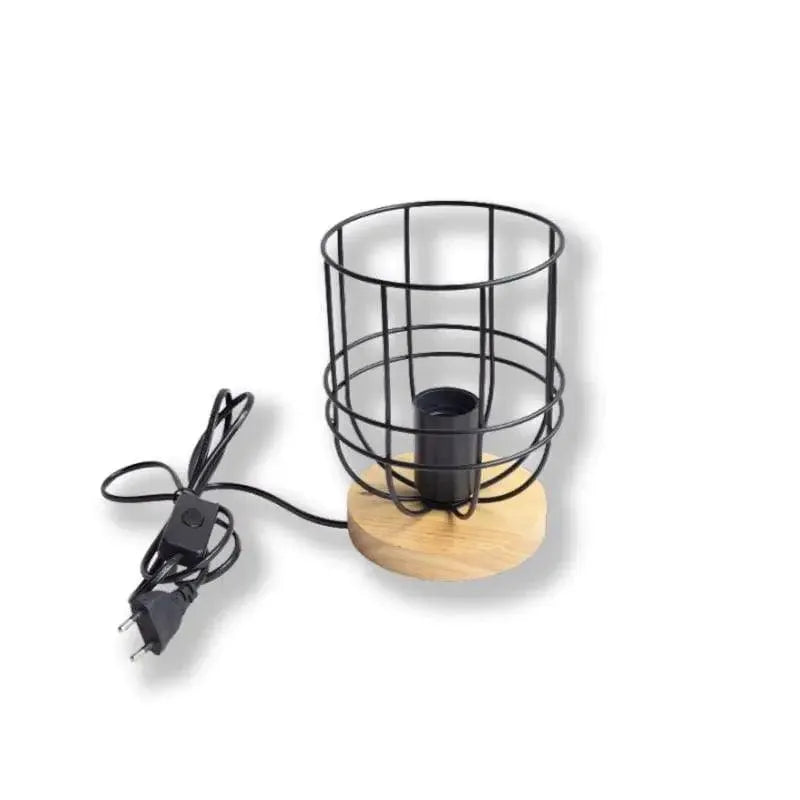 lampe chevet style industriel fond blanc