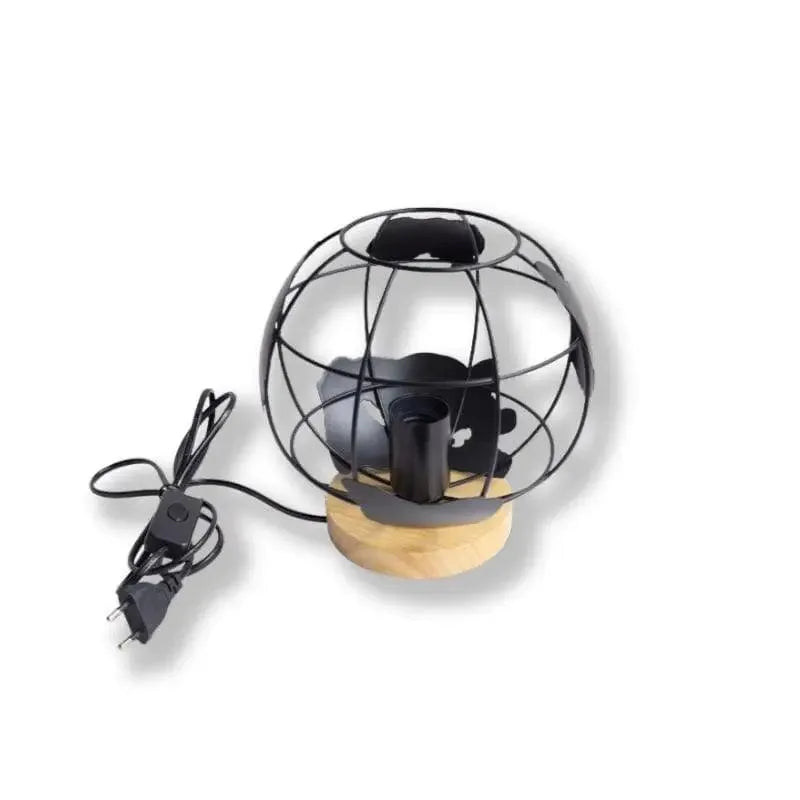 lampe de chevet noir industriel fond blanc