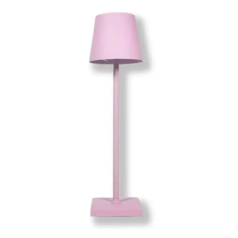 lampe port USB rose fond blanc