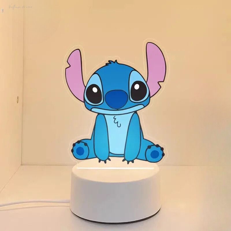 Disney Stitch Night Light Cartoon Cute Ornaments Night Light Bedside Lamp Desk Lamp Child Birthday Gift Party Veilleuse de rêve