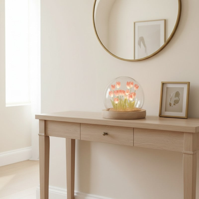 Lampe tulipe table de nuit élégante déco chambre