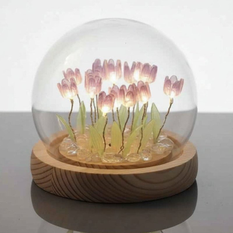 Lampe de chevet forme tulipe fleur lumière tamisée