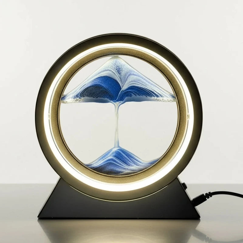 lampe sablier LED décoration intérieure ambiance zen