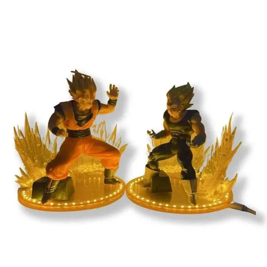 Veilleuse figurine dragon ball z goku et vegeta Fond Blanc