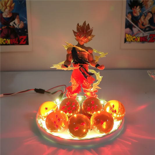 Lampe Figurine Goku Boules de Cristal Super Saiyan Veilleuse de rêve