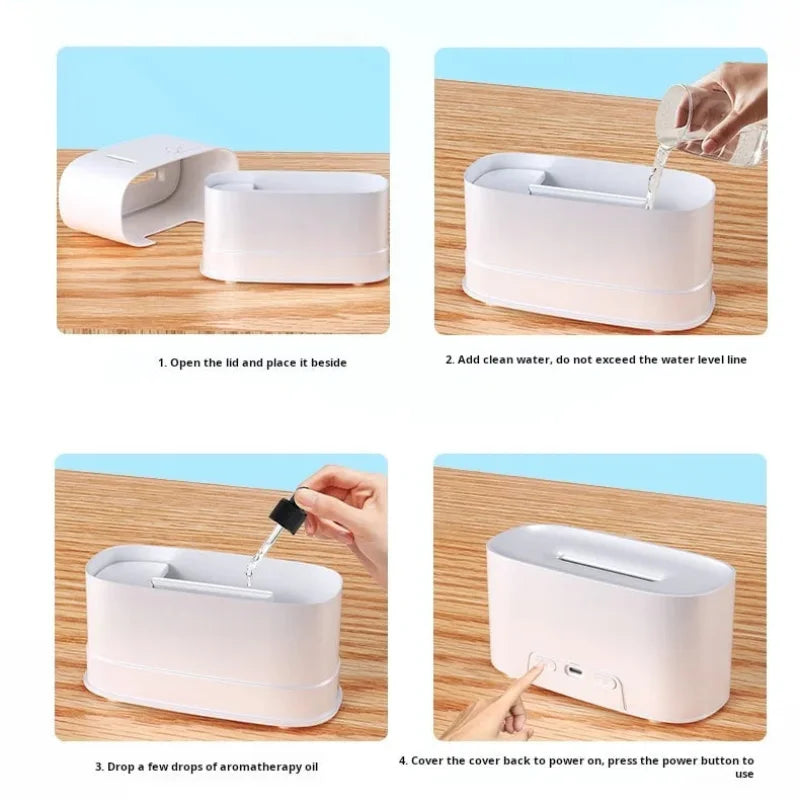 Diffuseur atmosphérique flamme LED sans fumée