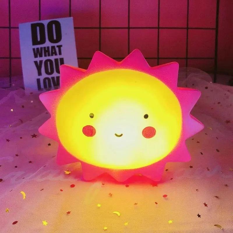 Veilleuse Bebe Forme Soleil Allumer